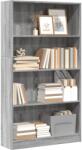 vidaXL Biblioteca, gri sonoma, 80x24x143 cm, lemn prelucrat GartenMobel Dekor (857849) Biblioteca