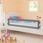 vidaXL Balustrada de protectie pat copii, gri, 180x42 cm, poliester GartenMobel Dekor (10177)