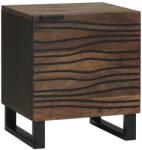 vidaXL Noptiera castan 40 x 33 x 46 cm, 1 usa, stil rustic, lemn prelucrat (4018004)
