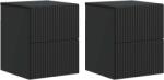 vidaXL Set 2 noptiere suspendate negre, 33x34, 5x40 cm, cu 4 sertare (898468)