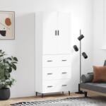 vidaXL Dulap înalt, alb, 69, 5x34x180 cm, lemn compozit GartenMobel Dekor (3195859) Comoda