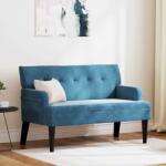 vidaXL Banca Chesterfield albastru 112 x 65.5 x 75 cm Catifea GartenMobel Dekor (42019294)