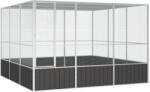 vidaXL Colivie pasari antracit 302, 5x324, 5x211, 5 cm cm otel galvanizat GartenMobel Dekor (171550)