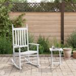 vidaXL Scaun balansoar cu cu masa pliabila, alb, lemn masiv de plop GartenMobel Dekor (3281257) Balansoar