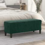 vidaXL Banca, verde închis, 100x35x41 cm, catifea GartenMobel Dekor (349423)