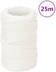 vidaXL Franghie de barca, alb complet, 2 mm, 25 m, polipropilena GartenMobel Dekor (152529)