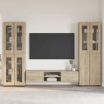vidaXL Set comoda TV cu raft FLORIN 3 pcs Stejar Sonoma Lemn compozit GartenMobel Dekor (3398006)