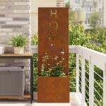 vidaXL Ghiveci de Gradina cu Panou Decorativ Ruginit 50 x 140 cm GartenMobel Dekor (876496)