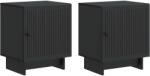 vidaXL Set 2 noptiere negre din lemn prelucrat, 43 x 34, 5 x 50 cm (893878)