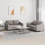 vidaXL Set de canapea cu perne, 2 piese, gri taupe, material textil GartenMobel Dekor (3201809) Canapea