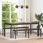 vidaXL banca Stejar fumuriu 160 x 35 x 45 cm Lemn compozit GartenMobel Dekor (892604)