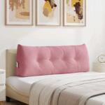 vidaXL Perna pentru spate Roz 120 x 24 x 50 cm Catifea GartenMobel Dekor (42014491)