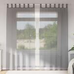 vidaXL Perdele voal cu bucle 2 buc Gri închis 140x245 cm GartenMobel Dekor (4102274)
