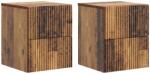 vidaXL Set 2 noptiere suspendate cu 4 sertare, lemn vechi, 33x34, 5x40 cm (898482)