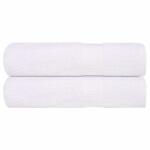 vidaXL Prosoape de baie, FROGN, 2 buc. , alb, 100x150 cm, 360 g/m2 GartenMobel Dekor (136657) Prosop