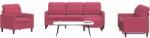 vidaXL Set canapele cu perne, 4 piese, rosu vin, catifea GartenMobel Dekor (3278365) Canapea