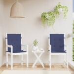 vidaXL Perne pentru scaune cu spatar jos, 2 buc. , bleumarin, textil GartenMobel Dekor (378680)