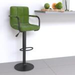 vidaXL Scaun de bar, verde deschis, catifea GartenMobel Dekor (334650)