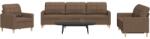 vidaXL Set de canapele, 3 piese, maro, textil GartenMobel Dekor (3278290) Canapea