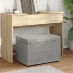 vidaXL Taburet Gri deschis 61 x 41 x 40 cm Catifea si lemn stratificat GartenMobel Dekor (876765)
