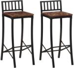 vidaXL Scaune de bar, 2 buc. , lemn masiv reciclat GartenMobel Dekor (358944)