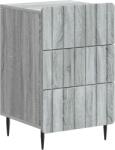 vidaXL Noptiera gri Sonoma cu 3 sertare, lemn prelucrat, 43x41x68 cm (894331)