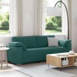 vidaXL Sofa cu 3 locuri Verde închis 220 cm tesatura GartenMobel Dekor (4105242) Canapea