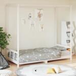 vidaXL Cadru de pat pentru copii, alb, 90x190 cm, lemn masiv de pin GartenMobel Dekor (834517)