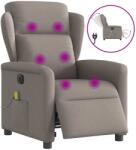 vidaXL Fotoliu electric de masaj rabatabil, gri taupe, textil GartenMobel Dekor (3303131)