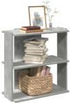 vidaXL Biblioteca cu 3 niveluri gri beton 60x30x60 cm lemn GartenMobel Dekor (860250) Biblioteca