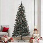 vidaXL Brad de Craciun artificial Verde 240 cm PVC si Plastic si Otel GartenMobel Dekor (3395905)