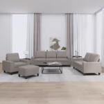 vidaXL Set de canapele, 4 piese, gri taupe, textil GartenMobel Dekor (3201881) Canapea