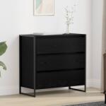 vidaXL Bufet cu sertar Stejar Negru 79 x 36 x 75.5 cm Lemn compozit GartenMobel Dekor (886594) Comoda