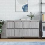 vidaXL Servante, 2 buc. , sonoma gri, lemn prelucrat GartenMobel Dekor (3190179) Comoda