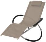vidaXL Sezlong geometric de exterior, gri taupe, otel GartenMobel Dekor (47775)