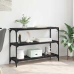 vidaXL Dulap pentru carti Stejar negru 100 x 33 x 70, 5 cm GartenMobel Dekor (881116) Biblioteca