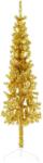 vidaXL Jumatate brad de Craciun subtire cu suport, auriu, 150 cm GartenMobel Dekor (344590)