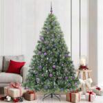 vidaXL Brad de Craciun artificial cu 300 LED Verde 210 cm PE si PVC GartenMobel Dekor (3397867)