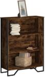vidaXL Biblioteca, stejar fumuriu, 80x31x106 cm, lemn prelucrat GartenMobel Dekor (848626) Biblioteca