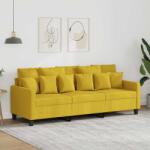 vidaXL Canapea cu 3 locuri, galben deschis, 180 cm, material textil GartenMobel Dekor (359280) Canapea