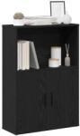 vidaXL Biblioteca Stejar negru 60x24x85 cm Lemn prelucrat GartenMobel Dekor (860410) Biblioteca
