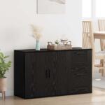 vidaXL Bufet cu sertar Stejar Negru 100 x 33 x 59.5 cm Lemn compozit GartenMobel Dekor (881140) Comoda