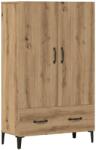 vidaXL Dulap înalt, Stejar artizanal, 70x31x115 cm, lemn compozit GartenMobel Dekor (856925) Comoda