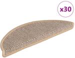 vidaXL Covorase de scara autoadezive aspect sisal 30 buc. Bej deschis GartenMobel Dekor (3365868) Covor