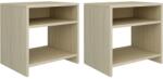 vidaXL Noptiere, 2 buc. , stejar sonoma, 40x30x40 cm, lemn prelucrat GartenMobel Dekor (800016)
