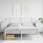 vidaXL Noptiere, 2 buc. , alb, 36x39x68 cm, otel laminat la rece GartenMobel Dekor (843089)