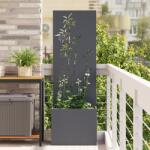 vidaXL Ghiveci de Gradina cu Panou Decorativ Antracit 50 x 140 cm GartenMobel Dekor (876450)