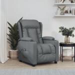 vidaXL Fotoliu rabatabil electric, gri, piele ecologica GartenMobel Dekor (3098805)