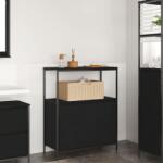 vidaXL Dulap de baie cu rafturi Stejar negru 76, 5x35x95 cm GartenMobel Dekor (861917)