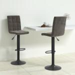 vidaXL Scaune de bar, 2 buc. , gri închis, catifea GartenMobel Dekor (335764)